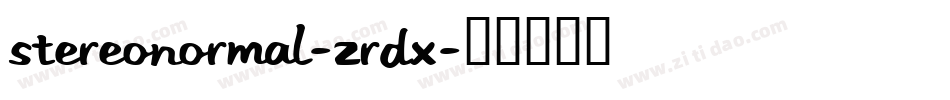 StereoNormal-zrDX字体转换