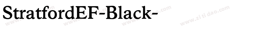 StratfordEF-Black字体转换
