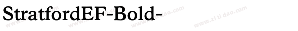 StratfordEF-Bold字体转换