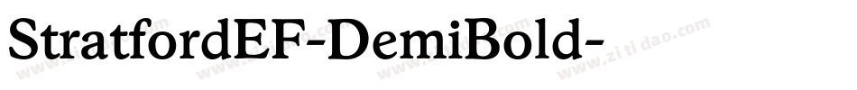 StratfordEF-DemiBold字体转换