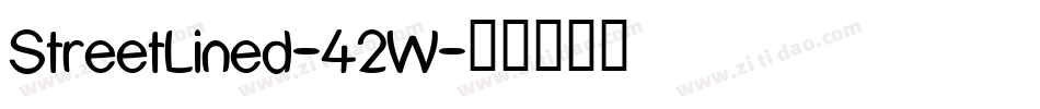 StreetLined-42W字体转换