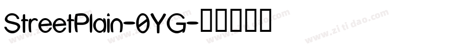 StreetPlain-0YG字体转换