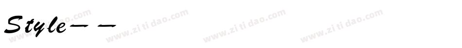 Style-字体转换