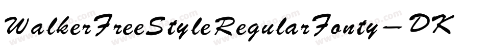 WalkerFreeStyleRegularFonty-DKR1字体转换