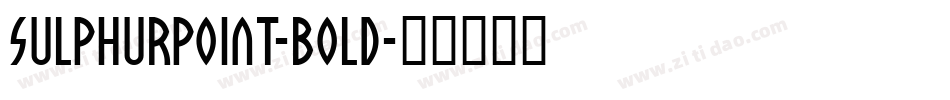 SulphurPoint-Bold字体转换
