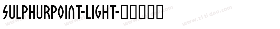 SulphurPoint-Light字体转换