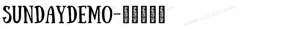 SundayDemo字体转换
