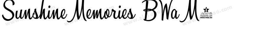 SunshineMemories-BWaM5字体转换