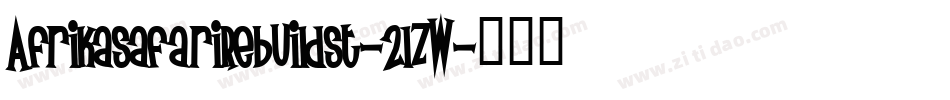 AfrikaSafariRebuildSt-2lzw字体转换