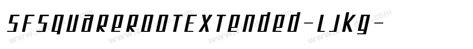 SfSquareRootExtended-LJKG字体转换