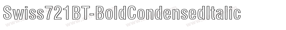 Swiss721BT-BoldCondensedItalic字体转换