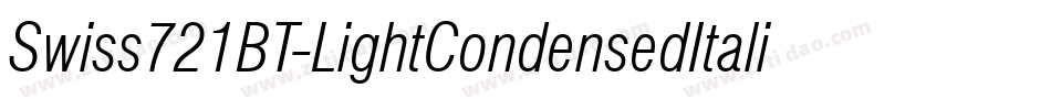 Swiss721BT-LightCondensedItalic字体转换