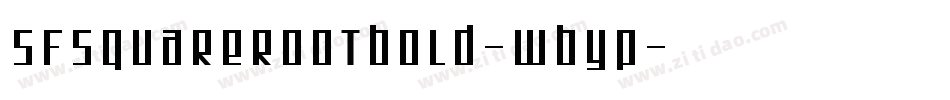 SfSquareRootBold-wByP字体转换 SfSquareRootBold-wByP字体转换