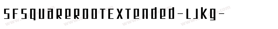SfSquareRootExtended-LJKG字体转换