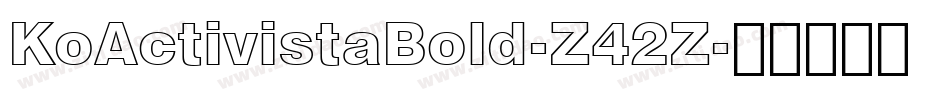 KoActivistaBold-Z42Z字体转换