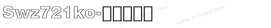 Swz721ko字体转换
