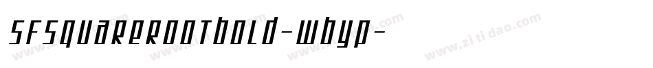 SfSquareRootBold-wByP字体转换 SfSquareRootBold-wByP字体转换