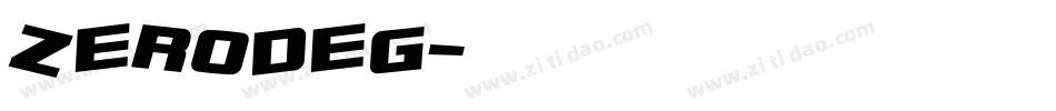 ZERODEG字体转换