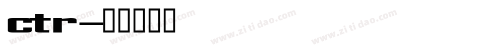 ctr字体转换