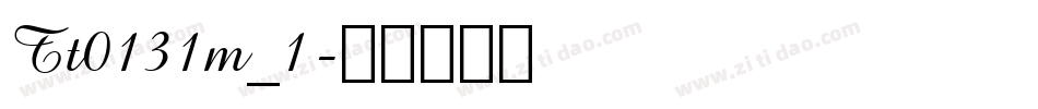 Tt0131m_1字体转换