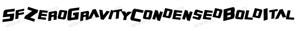 SfZeroGravityCondensedBoldItalic-5WjL字体转换