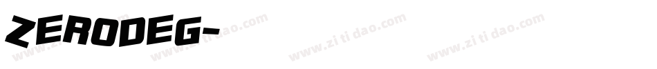 ZERODEG字体转换