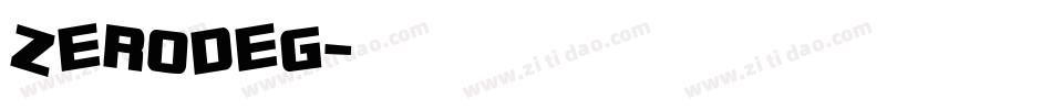 ZERODEG字体转换