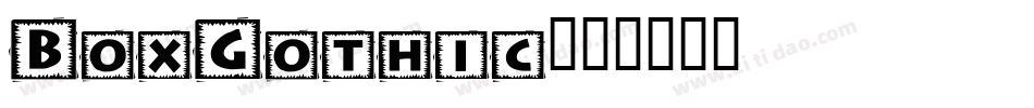 BoxGothic字体转换