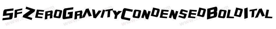 SfZeroGravityCondensedBoldItalic-5WjL字体转换