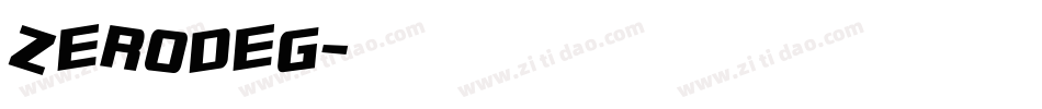 ZERODEG字体转换