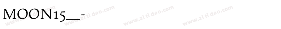 MOON15__字体转换