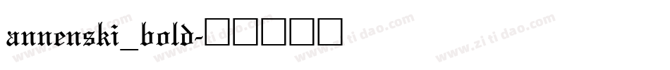 annenski_bold字体转换