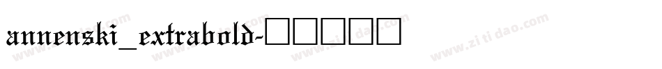 annenski_extrabold字体转换