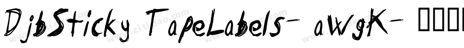 DjbStickyTapeLabels-awgK字体转换