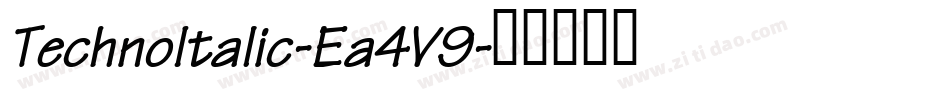 TechnoItalic-Ea4V9字体转换