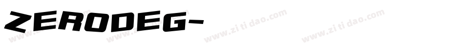 ZERODEG字体转换
