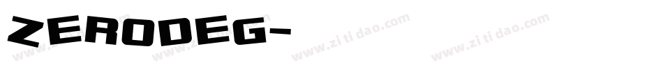 ZERODEG字体转换