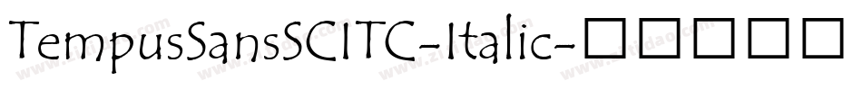 TempusSansSCITC-Italic字体转换