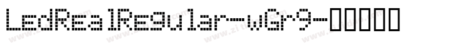 LedRealRegular-wGr9字体转换