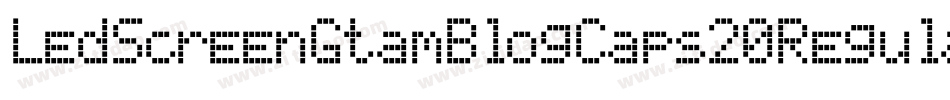 LedScreenGtamblogCaps20Regular-vP07字体转换