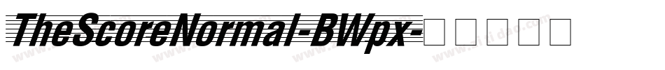 TheScoreNormal-BWpx字体转换
