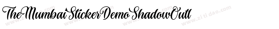 TheMumbaiStickerDemoShadowOutline-2w28字体转换