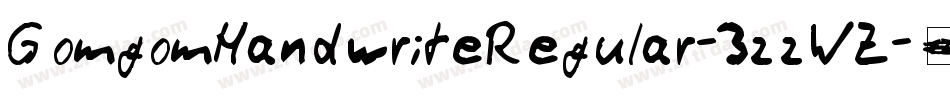 GomgomHandwriteRegular-3zzWZ字体转换