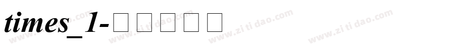 times_1字体转换