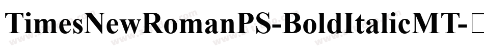 TimesNewRomanPS-BoldItalicMT字体转换