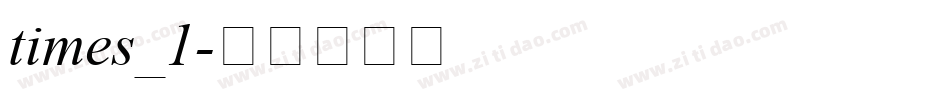times_1字体转换