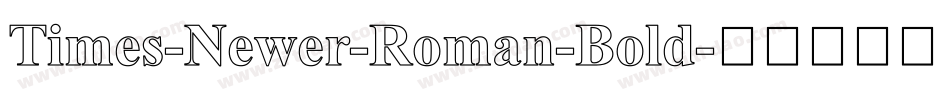 Times-Newer-Roman-Bold字体转换
