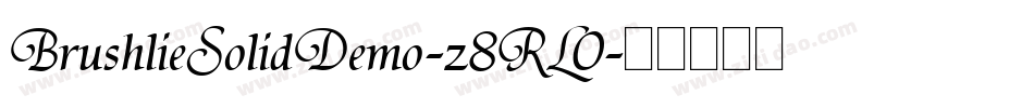 BrushlieSolidDemo-z8RL0字体转换