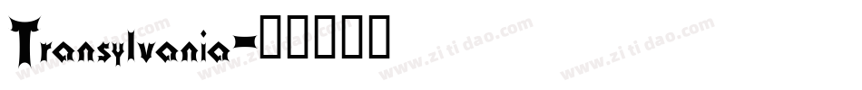 Transylvania字体转换