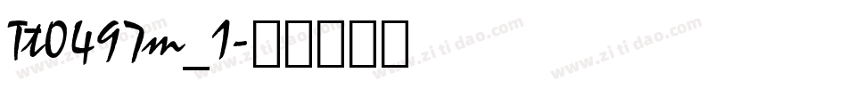 Tt0497m_1字体转换